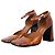 Décolleté brogue a punta quadrata Prada AW99 Marrone