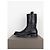 Botas de combate biker 'Peco' de punta afilada Miu Miu AW01 Negro - vista 3