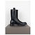 Botas de combate biker 'Peco' de punta afilada Miu Miu AW01 Negro - vista 4