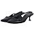 Miu Miu SS00 Tacones kitten de punta afilada con tira trasera Negro