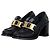 Zapatos de tacón con hebilla de punta cuadrada Prada Negro