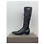 Prada 2000s Knee-High Ruffle Heel Boots Black - view 3