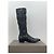 Prada 2000s Knee-High Ruffle Heel Boots Black - view 4
