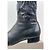 Prada 2000s Knee-High Ruffle Heel Boots Black - view 7