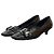 Prada 2000s Square Toe Buckle-Strap Pump Kitten Heels Black