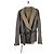 Jaqueta de couro shearling com cinto 'Gleam' de Rick Owens AW10 Marrom