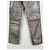 Helmut Lang AW99 Leder Astro Biker-Hose Silber - Ansicht 4