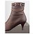 Botines de tacón kitten con punta cuadrada y hebilla de Prada de los 2000 Castaño - vista 8