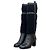 Céline Botas de tacón biker 'Claude' de shearling hasta la rodilla Celine Negro