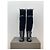 Céline Botas de tacón biker 'Claude' de shearling hasta la rodilla Celine Negro - vista 5