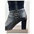 Céline Botas de tacón biker 'Claude' de shearling hasta la rodilla Celine Negro - vista 8