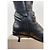 Miu Miu AW99 Kitten Heel Biker Stiefel Schwarz - Ansicht 8