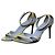 Miu Miu SS00 Snakeskin Python Hybrid Sandal Heels Blue
