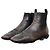 Botas Chelsea brogue de punta cuadrada con suela de picos Miu Miu SS99 Castaño