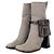 Botas de tobillo de punta cuadrada con bolsillo cargo híbrido Prada AW99 Gris