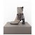 Botas de tobillo de punta cuadrada con bolsillo cargo híbrido Prada AW99 Gris - vista 3