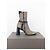 Botas de tobillo de punta cuadrada con bolsillo cargo híbrido Prada AW99 Gris - vista 4