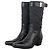 Botas de vaquero híbridas con hebilla Prada de los 2000 Negro