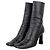 Botas de tacón escultural de punta cuadrada Prada AW99 Negro