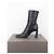 Botas de tacón escultural de punta cuadrada Prada AW99 Negro - vista 3