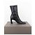 Botas de tacón escultural de punta cuadrada Prada AW99 Negro - vista 4
