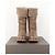 Prada AW11 Knielange Shearling Biker Stiefel Braun - Ansicht 5