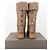 Prada AW11 Knielange Shearling Biker Stiefel Braun - Ansicht 6