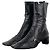 Botines de tacón kitten de punta cuadrada con hebilla deportiva Prada de los 2000 Negro