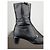 Botines de tacón kitten de punta cuadrada con hebilla deportiva Prada de los 2000 Negro - vista 14