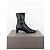 Botines de tacón kitten de punta cuadrada con hebilla deportiva Prada de los 2000 Negro - vista 4
