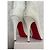 Christian Louboutin Botas de couro brancas até o joelho com solas vermelhas Branco - vista 3