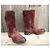 Botines N.D.C. Made By Hand de piel de ciervo roja - vista 2
