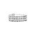 Anello Messika, "Gatsby", 3 file di oro bianco e diamanti. - vista 2