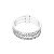 Anello Messika, "Gatsby", 3 file di oro bianco e diamanti. - vista 4