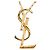 Spilla Cassandre Yves Saint Laurent 2025 Maxi Dorata YSL Spilla Pristine D'oro