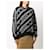 Strickpullover mit diagonalen Streifen und Givenchy-Logo Schwarz Weiß  - Ansicht 3