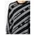 Strickpullover mit diagonalen Streifen und Givenchy-Logo Schwarz Weiß  - Ansicht 4