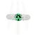 Autre Marque Diamantring mit grünem Granat Pt900