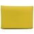 Hermès Tarjetero Calvi Duo de cuero Epsom Hermes Amarillo
