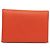 Hermès Tarjetero Calvi Duo de cuero Epsom Hermes Castaño