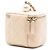 Chanel Mini Vanity Case in Caviar Iridescente Marrone con Catena e Perla in Alto Beige - vista 2