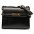 Borsa a spalla Manhattan in vitello nero di Saint Laurent