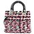 Borsa Lady Medium Christian Dior Nero Bianco - vista 2