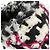 Borsa Lady Medium Christian Dior Nero Bianco - vista 6