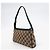 Bolsa Gucci Bege de tecido com alça de couro verde - vista 2