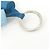 Ring Portachiavi Hermès Carmen Unodos Blu Blu chiaro - vista 7