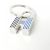 Ring Portachiavi Cadena Quiz Rainbow di Hermès Nero Argento Blu - vista 4