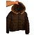 Doudoune Moncler noire avec capuche en fourrure