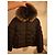 Doudoune Moncler noire avec capuche en fourrure - vue 2