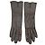 Vintage Chanel Lammleder lange Handschuhe - Besticktes CC - Größe 6.5 Schwarz